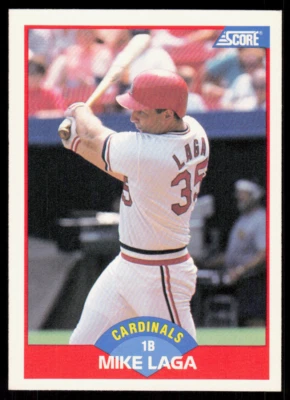 1989 Score 536 Mike Laga St. Louis Cardinals - Image 1 of 2