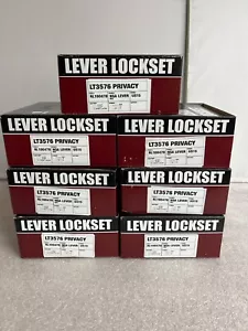 6 TELL Privacy Lever Lockset LT3576 Doorknob handle RL100478 Brushed silver New - Picture 1 of 7