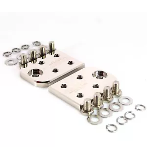 Big Jeff Audio Pair of 4 Spot Lug Style Aluminum Bolt Down Battery Terminals - Picture 1 of 4