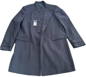 Hugo Boss Sintrax Wool Cashmere Blend Overcoat Black 56 - Picture 1 of 4