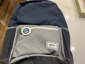 SOLO New York Re:Solve Men's Backpack Laptop Case Bag Navy and Gray - Picture 1 of 3