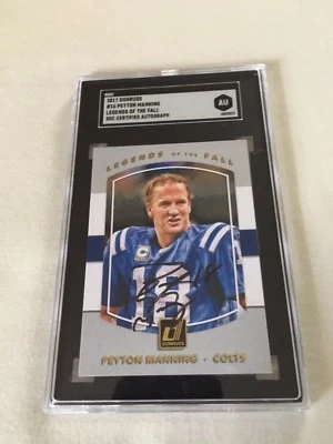 Peyton Manning AUTOGRAPHED IN PERSON 2017 Donruss Legends Of The Fall SGC COA - Image 1 of 4