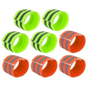 8 uds Verde Naranja Reflectantes Bandas Muñeca Reflector Correas Pulsera - Imagen 1 de 7