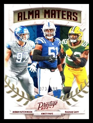 2024 Panini Prestige Hutchinson Paye Gary Alma Maters Red Xtra Points /399 #11 - Image 1 of 2