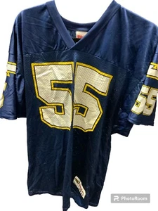 Junior Seau Chargers Jersey Large Size 46 Wilson Brand Navy Blue NFL #55 - Picture 1 of 8