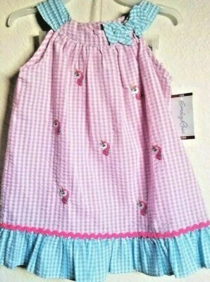 Набор из 2 платьев Emily Rose Pink с единорогами новые с ценниками для девочек 18 месяцев. - Изображение 1 из 2