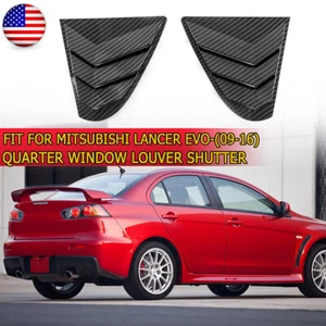 Tapicería de persiana de ventana lateral de aspecto de carbono para Mitsubishi Lancer EVO 2009-2016 - Imagen 1 de 8