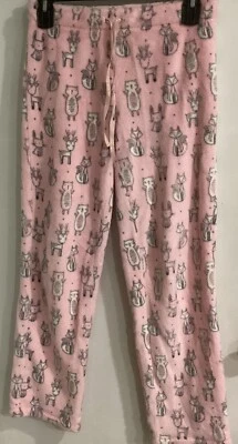 Secret Treasures Pink fleece Animals elastic & drawstring lounge pants Sz S NEW - Image 1 of 4