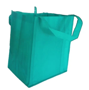 Large Size Reusable GROCERY BAG - SOLID TEAL - Recyclable Shopping Tote - NEW - Picture 1 of 5