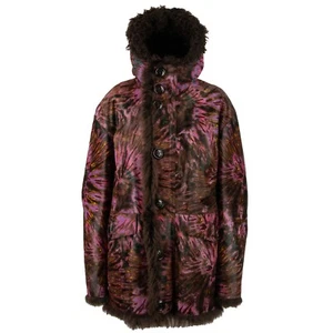 Dsquared Runway Oversize Leather Fur Parka Jacket 38 De 32 34 US2 Xs S M 12350 - Picture 1 of 7
