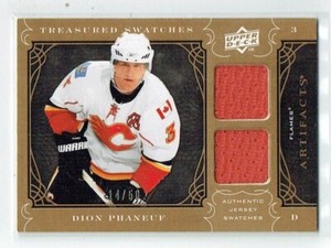 09-10 UD Artifacts Treasured Swatches  Dion Phaneuf  /50  Dual Jerseys