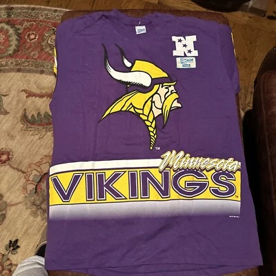 Винтажная футболка с принтом 94 Salem Sportware Minnesota Vikings размер XLDouble двусторонняя - Изображение 1 из 4