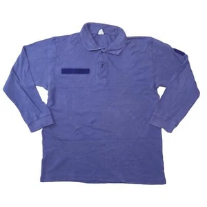 Französische Armee Militär Polizei Überschuss langärmeliges Poloshirt - Bild 1 von 1