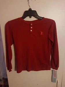 Cat & Jack Kids Small (6-7) Red Velvet Sleepwear Top [New with Tags] - Picture 1 of 4