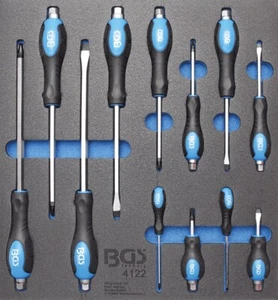 BGS Werkstattwageneinlage 2/3: Schraubendreher-Satz | 12-tlg. – 4122 - Picture 1 of 4
