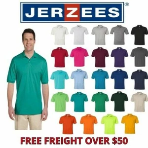 JERZEES Mens SpotShield 50/50 Polo Sport Shirt 437MSR S-5XL Cotton/Polyester - Picture 1 of 26