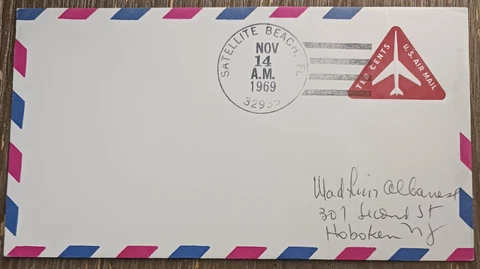 SATELLITE BEACH FLORIDA 32935, 11-14-1969 SPACE COVER Cover