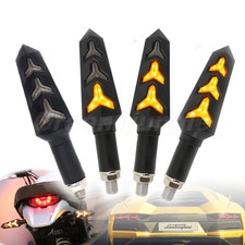 4Pcs Motor Water Flowing Turn Signal Light LED fit for Suzuki DR350 1991 1992 93
