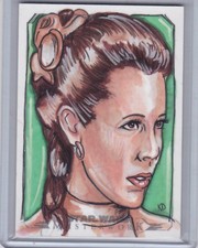 2015 Star Wars Masterwork Slave Leia Sketch card by Kimberly Dunaway