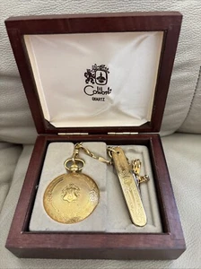 Colibri Pocket Watch with Chain and Pocket Knife in Original Wood Box - Picture 1 of 14