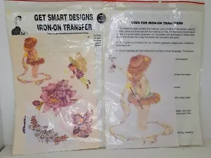 X2 Vintage Iron-on Shirts Transfer Fairies - Picture 1 of 4