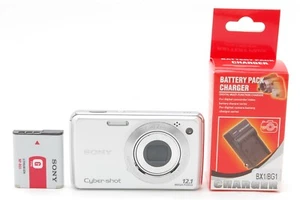 【Near MINT】 Sony Cyber-shot DSC-W220 12.1MP Digital Camera Silver From JAPAN - Picture 1 of 11