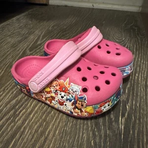 Crocs Size C3 Paw Patrol Clogs Kids Pink Puppies Dogs - Picture 1 of 6