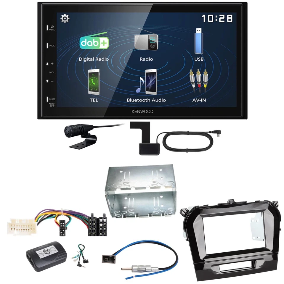 Kenwood DMX129DAB DAB+ Bluetooth USB Einbauset für Suzuki Vitara LY - Bild 1 von 1