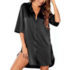 Sexy Ladies Womens Satin Pajamas Nightie Night Dress Underwear Loungwear Pjs Us