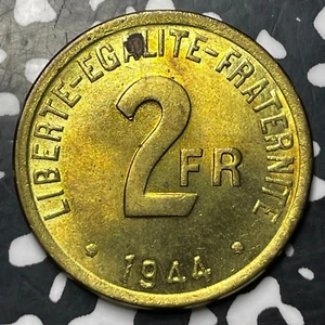 1944 France Allied Occupation 2 Francs Lot#JM8324 High Grade! Beautiful! KM#905 - Picture 1 of 2