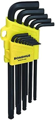 13 PIECE BALL END SAE HEX KEY WRENCH SET .050-3/8" BONDHUS #10937 - NEW! - Image 1 of 4