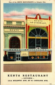 ATLANTIC CITY, NEW JERSEY - BELEBTE DAKOTA AVENUE - ALTE LEINENPOSTKARTE - Bild 1 von 2