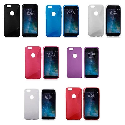 Custodia Per Apple IPHONE 6 6s Silicone TPU Pelle Difficile Anti-urto Cover - Immagine 1 di 4