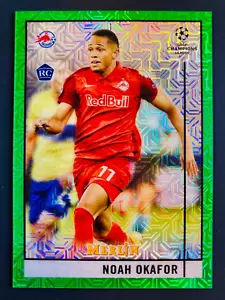 2020-21 Topps Merlin Chrome UCL #47 Noah Okafor Green refractor rookie RC /99 - Picture 1 of 2