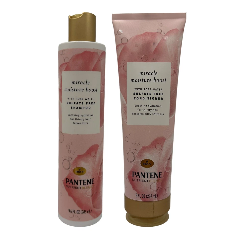 Pantene Miracle Moisture Boost Rose Water 1x Shampoo 2x Conditioner P