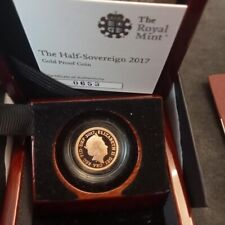 Gold Proof Half Sovereign 2017, great design & stunning condition. Boxed & COA