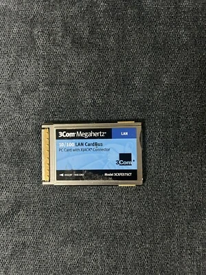 3Com Megahertz 10/100 LAN Cards PC Card With Xjack Connector Model 3CXFE575CT - Image 1 of 2
