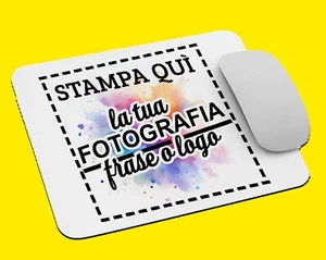 Tappetino Mouse Pad PC personalizzato con la tua foto, frase, logo idea regalo - Photo 1/1