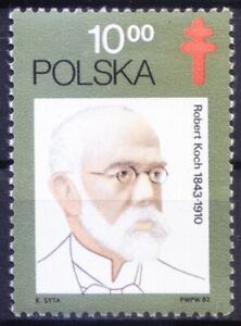 Poland 1982 MNH, Robert Koch Nobel Medicine Winner, TB Bacillus Centenary   [Mv]