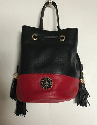 Tommy Hilfiger Gigi Hadid Red and Blue Leather Bucket Bag - Image 1 of 2