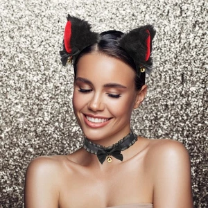 3 Juegos Diadema Gato Collar Traje Orejas Rendimiento Disfraz Accesorio - Imagen 1 de 10