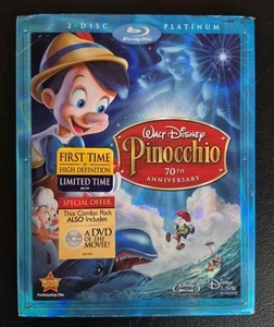Pinocchio (Blu-ray/DVD, 2009, 3-Disc Set, 70th Anniversary Platinum Edition) - Bild 1 von 5