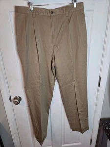 Hellbraune Hathaway plissierte Khakis mit Bündchen für Herren Größe 36 x 32 (ANDERE MISST) - Bild 1 von 12