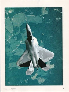 Lockheed Martin F-22 Raptor Magazine Print 1998 Aviation Aircraft - Picture 1 of 1
