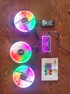 GiM 120mm RGB case fans, controller and remote - Picture 1 of 5