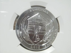 2015 ATB NGC MS69PL 5 oz. Silver Homestead Early Releases auccoa46 - Picture 1 of 10