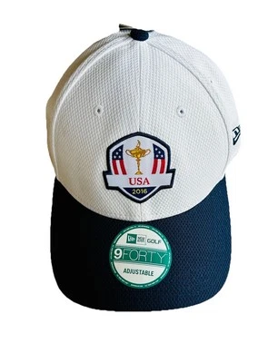 Gorra de golf Ryder Cup Team USA 2016 blanca New Era ajustable nueva con etiquetas talla única Foto 1 de 4