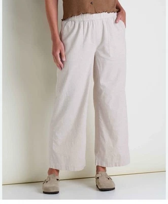 Toad & Co - Pantalón Taj cáñamo pierna ancha beige tostado para mujer mediano (31/28) Foto 1 de 4