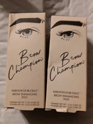 Kristoffer  Buckle Brow Champion Brow Enhancing Duo Pomade Powder BLONDE Lot of2 - Image 1 of 4