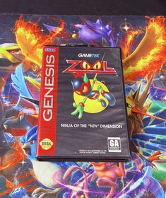 Zool: Ninja of the Dimension Sega Genesis 1993 Cartridge + Box, No Manual Tested